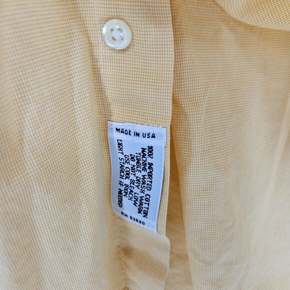 Vintage Gitman Bros Shirt Mens 16 35 Button‎ Down Long Sleeve Orange Cotton USA - Picture 4 of 11